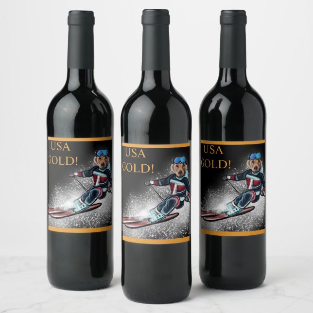 LABRADOR RETRIEVER  WINE LABEL (Bottles)