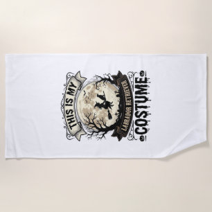 Labrador Retriever Witch Halloween Costume Shirt_1 Beach Towel