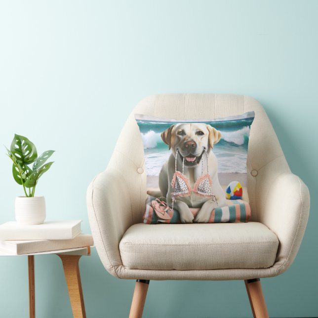 Labrador Retriever With Bikini Top Cushion (Chair)