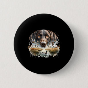 Labrador Retriever With Mallard Ducks Hunting Duck 6 Cm Round Badge