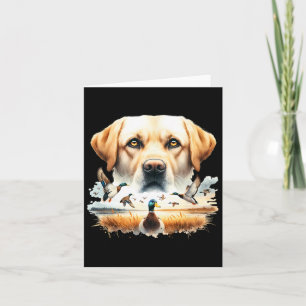 Labrador Retriever With Mallard Ducks Hunting Duck Card