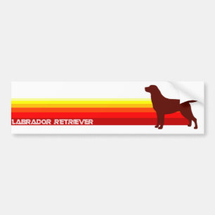 Labrador Retriever With Stripes Bumper Sticker