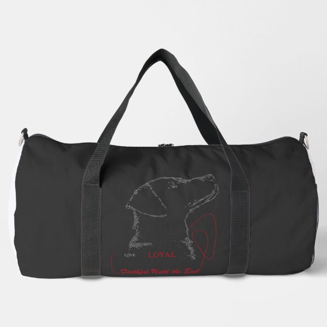 Labrador Retriever Word Art Duffle Bag (Front)