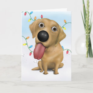 Labrador Retriever (yellow) Christmas Holiday Card