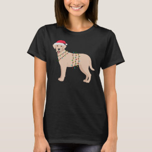 Labrador Retriever Yellow Christmas Lights Holiday T-Shirt