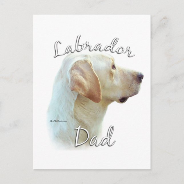 Labrador Retriever (yellow) Dad 2 Postcard (Front)