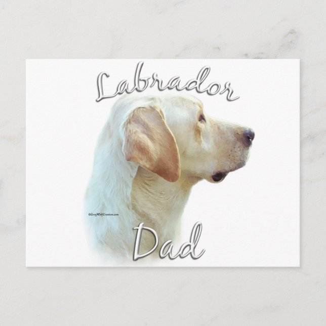 Labrador Retriever (yellow) Dad 2 Postcard (Front)