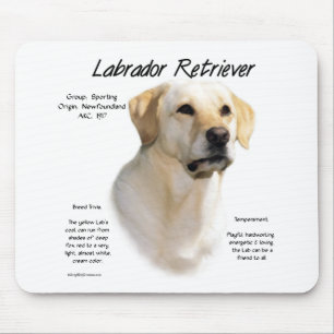 Labrador Retriever (yellow) History Design Mouse Pad