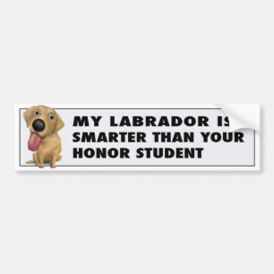 Labrador Retriever (Yellow) Honour Bumper Sticker