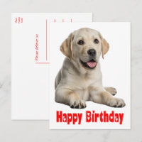 Labrador Retriever Yellow Lab Puppy Dog Birthday