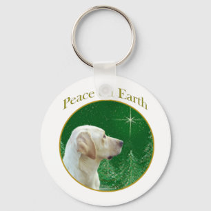 Labrador Retriever (yellow) Peace Key Ring