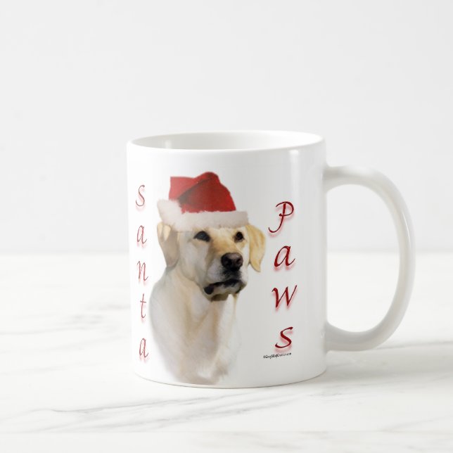 Labrador Retriever (yellow) Santa Paws Coffee Mug (Right)