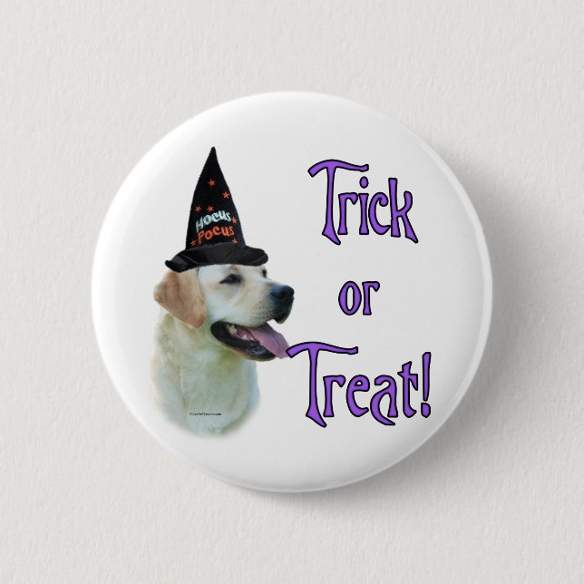 Labrador Retriever (yellow) Trick 6 Cm Round Badge (Front)