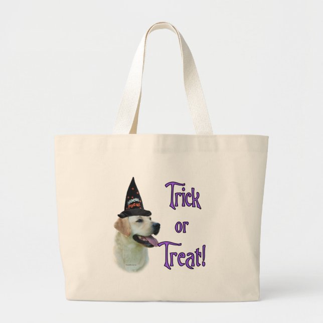 Labrador Retriever (yellow) Trick Large Tote Bag (Front)