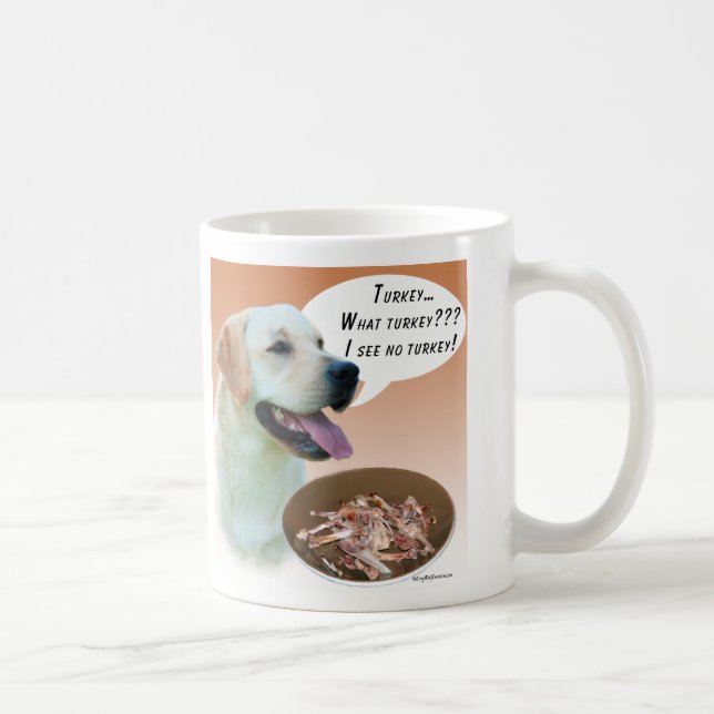Labrador Retriever (yellow) Turkey Coffee Mug (Right)