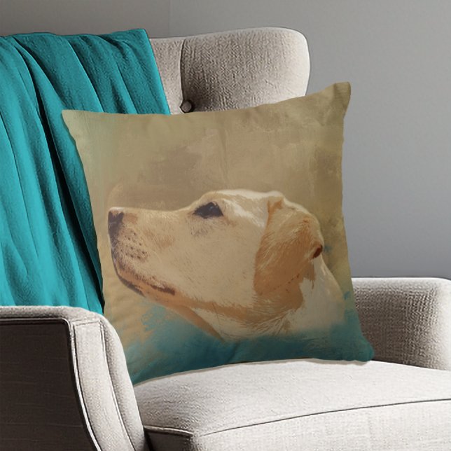 Labrador Retrievers: Dog Pet Lovers Yellow Lab Cushion (Creator Uploaded)