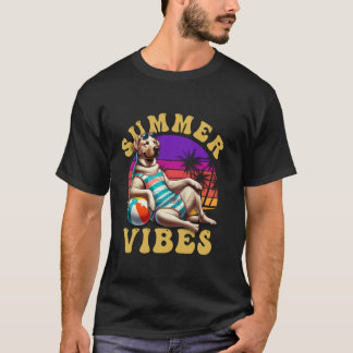 Labrador Retrievers Dog Retro Sunset Summer dog mo T-Shirt