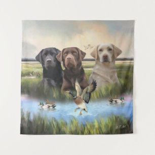 Labrador Retrievers, (Hunting dogs) Tapestry