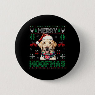 Labrador Retrievers Merry Christmas Woofmas Dog Lo 6 Cm Round Badge