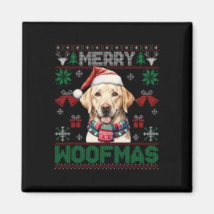 Labrador Retrievers Merry Christmas Woofmas Dog Lo Magnet