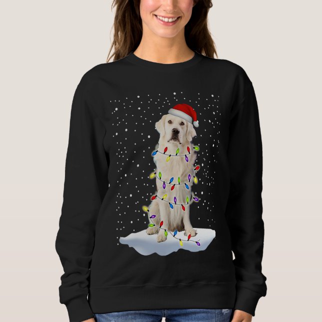 Labrador Retrievers Santa Hat Christmas Tree Chris Sweatshirt (Front)