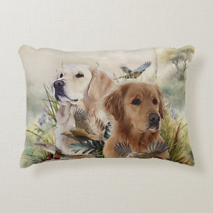 Labrador Retrievers with Pheasant ,Art  Decorative Cushion