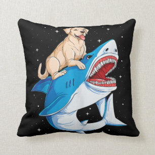 Labrador Riding Shark, Jawsome Dog Lover Gifts Cushion