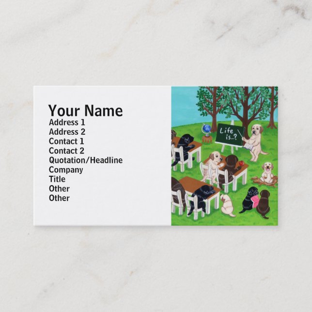 Labrador School Painting Business Card (Front)