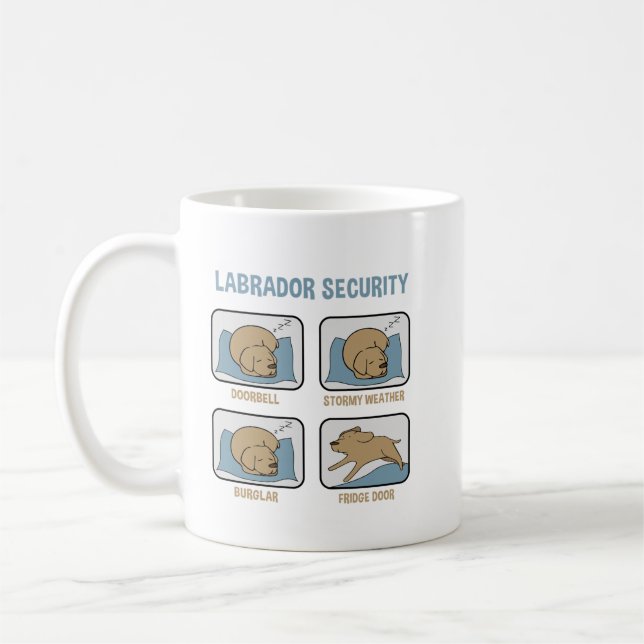 Labrador Security Lab Owner Lab Gift Dog Silhouett Coffee Mug (Left)
