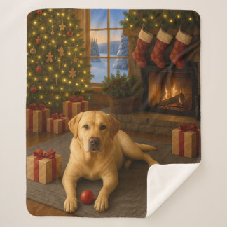 Labrador  sherpa blanket