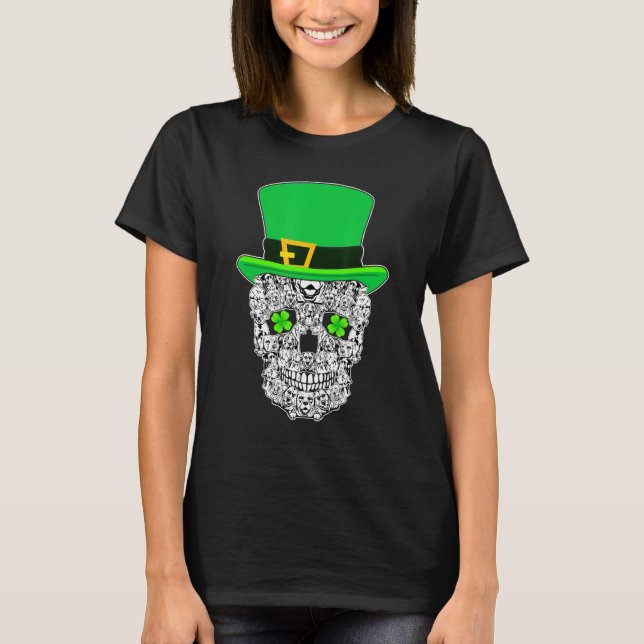 Labrador Skull Dog St Patricks Day T-Shirt (Front)