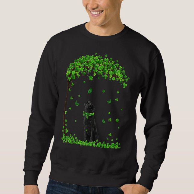 Labrador St Patricks Day Lover Irish Shamrock Dog  Sweatshirt (Front)