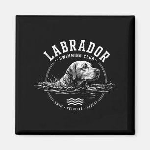 Labrador Swimming Club Swim Retrieve Repeat Funny Magnet