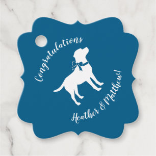 Labrador Theme - Dog Baby Shower Blue Lab Favour Tags