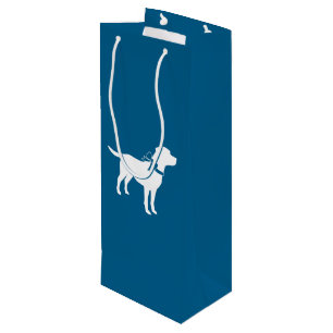 Labrador Theme - Dog Baby Shower Blue Lab Wine Gift Bag