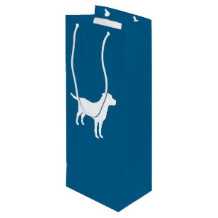 Labrador Theme - Dog Baby Shower Blue Lab Wine Gift Bag