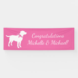 Labrador Theme Dog Baby Shower Pink Lab Banner
