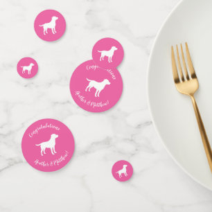 Labrador Theme Dog Baby Shower Pink Lab Confetti