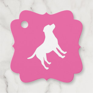 Labrador Theme Dog Baby Shower Pink Lab Favour Tags