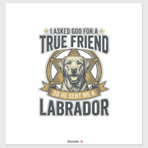 Labrador True Friend Vintage Dog Lover Design_1