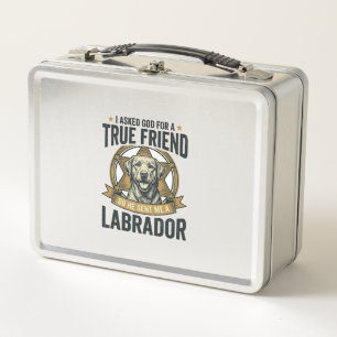 Labrador True Friend Vintage Dog Lover Design_1 Metal Lunch Box