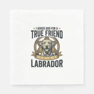 Labrador True Friend Vintage Dog Lover Design_1 Napkin