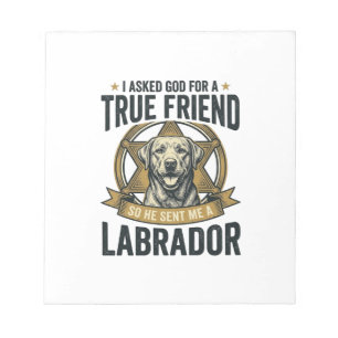 Labrador True Friend Vintage Dog Lover Design_1 Notepad