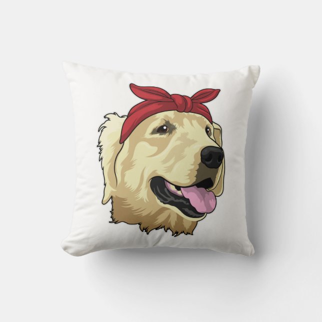 Labrador with Bandanna Cushion (Front)
