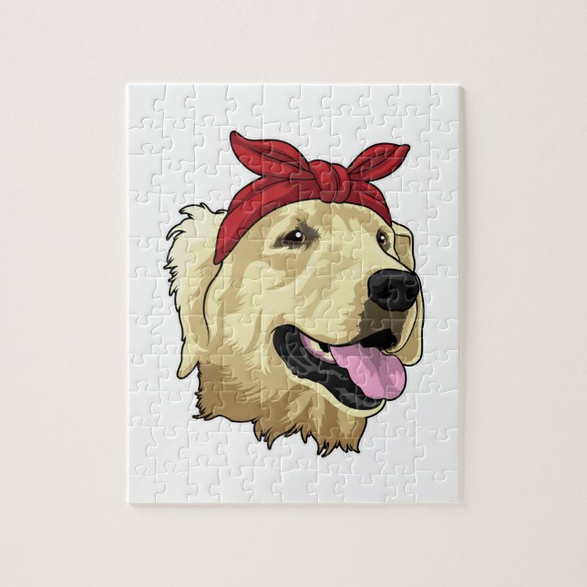 Labrador with Bandanna Jigsaw Puzzle (Vertical)