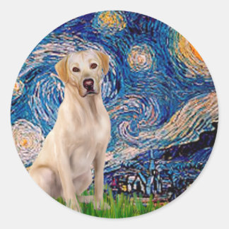 Labrador (Y7) - Starry Night Classic Round Sticker
