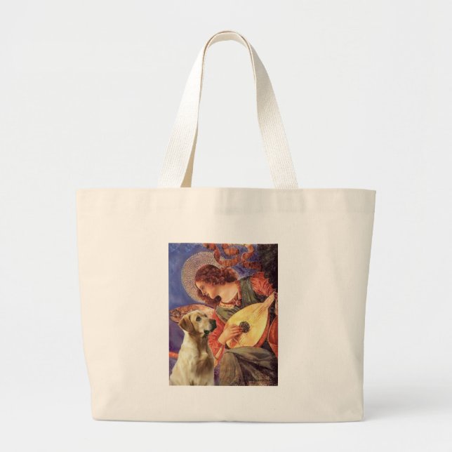 Labrador (Y8) - Mandolin Angel Large Tote Bag (Front)