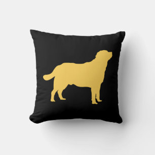 Labrador Yellow Silhouette Standing Lab Cushion