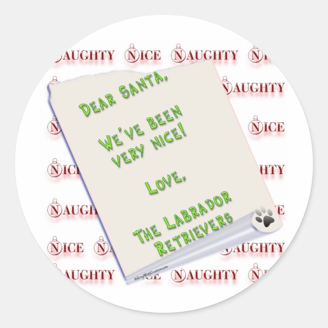 LabradorpluralNice Classic Round Sticker (Front)