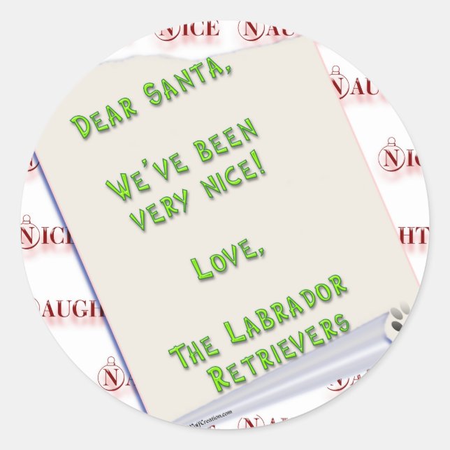 LabradorpluralNice Classic Round Sticker (Front)